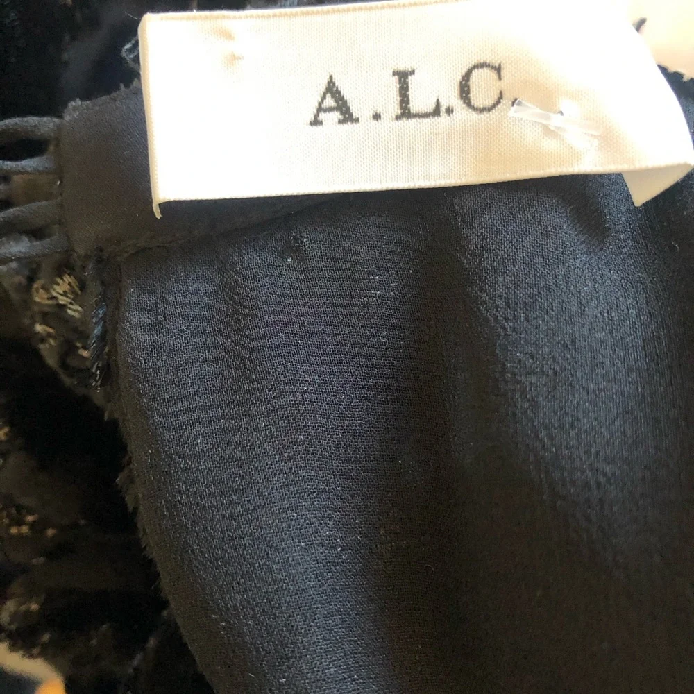 A.L.C. Black Lace Long Sleeve Maxi Dress - Picture 9 of 10